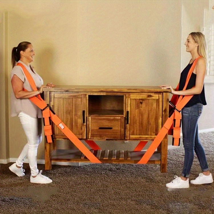 2pcs ergonomic adjustable furniture lifting straps heavy duty rope for safe moving transport assistance essential home relocation tool details 4