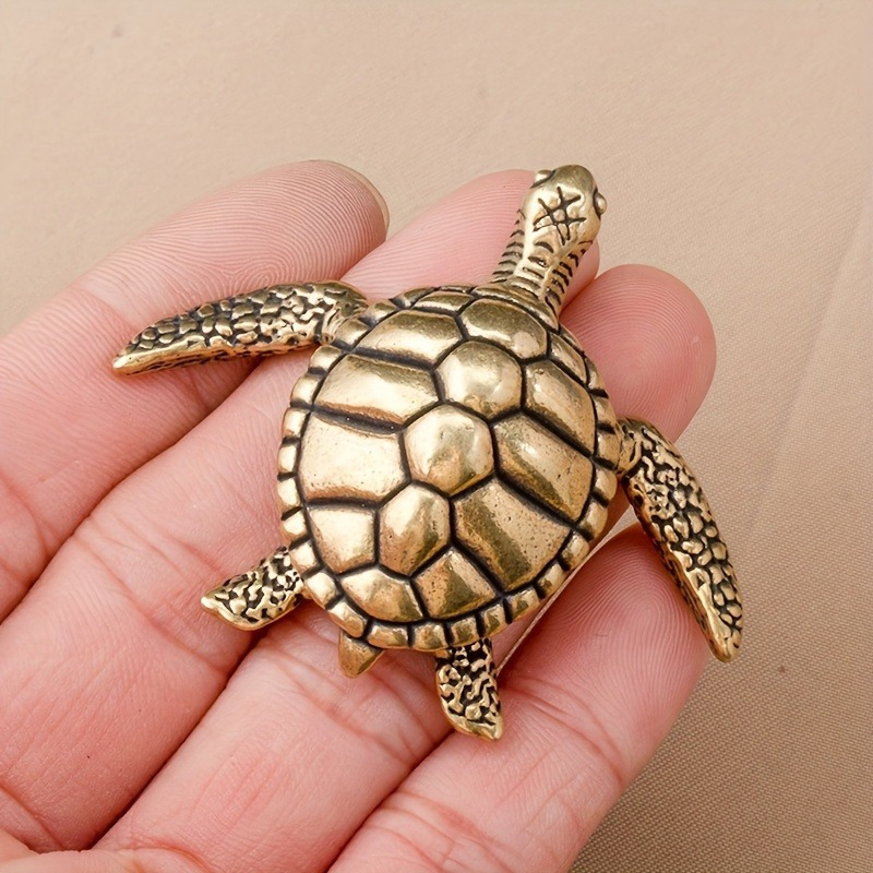 

Handcrafted Pure Brass Turtle For Good Luck – Decor For Home, Office & Holidays, Ideal For Anime Fans 14+