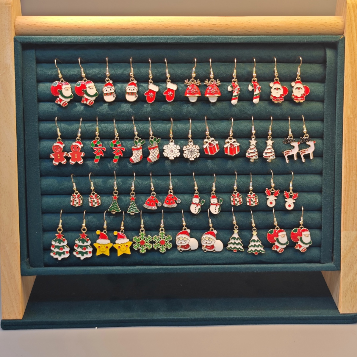 Christmas Themed Alloy Drop & Dangle Earrings Set, 50pcs
