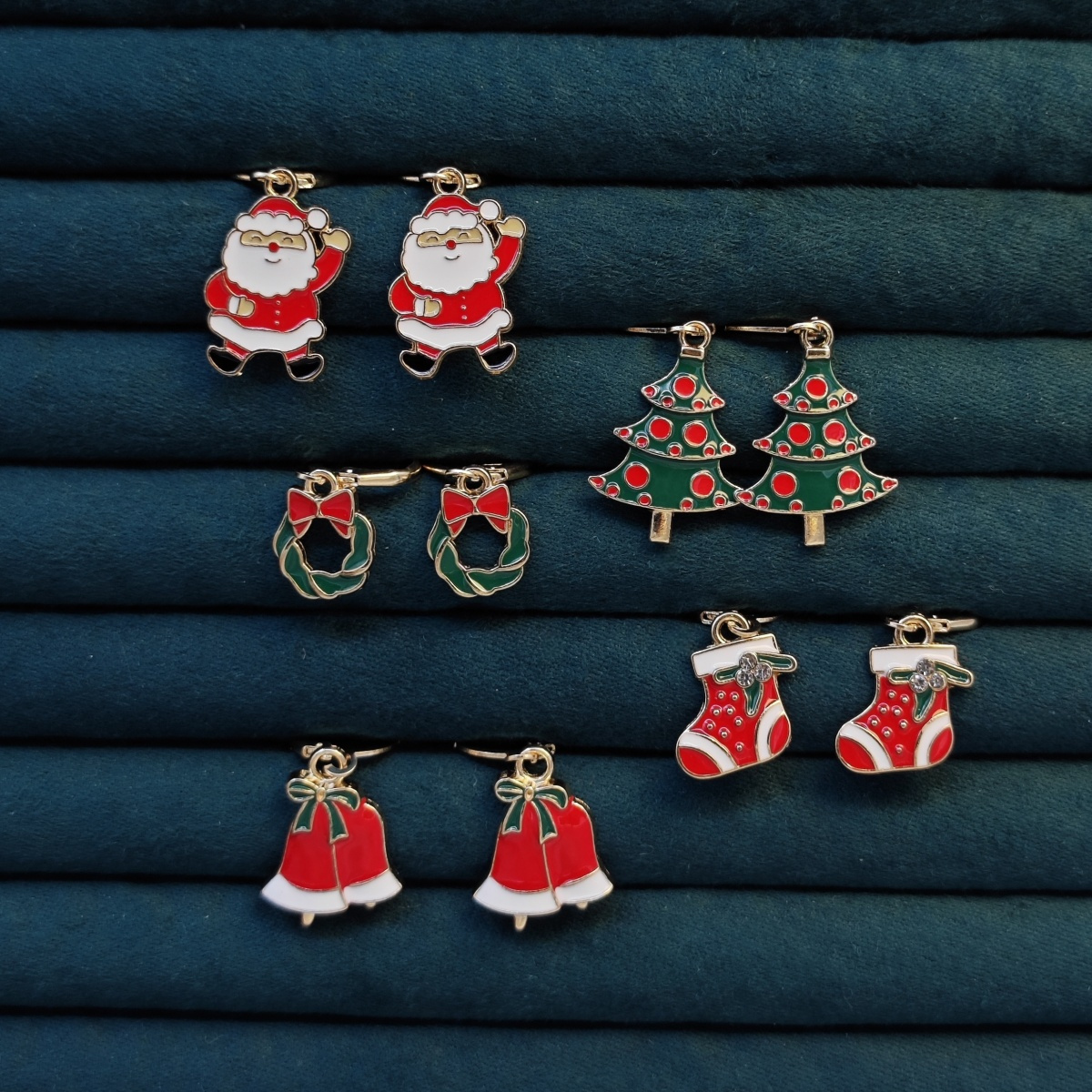Christmas Themed Alloy Drop & Dangle Earrings Set, 50pcs