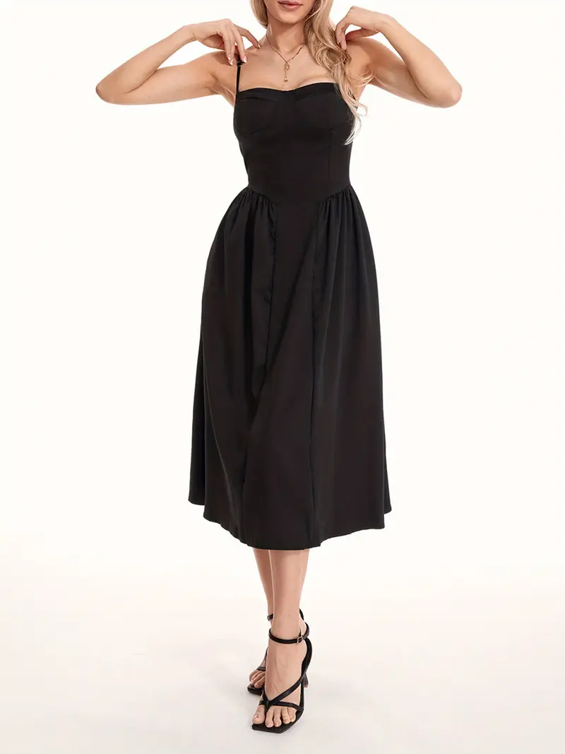 low back midi dress casual Backless Midi Dresses