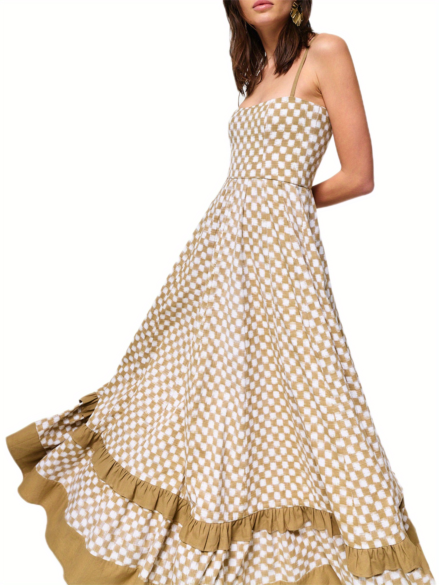 chinese dress ladies Peppermayo Checkered Knit Maxi Dress main image 0