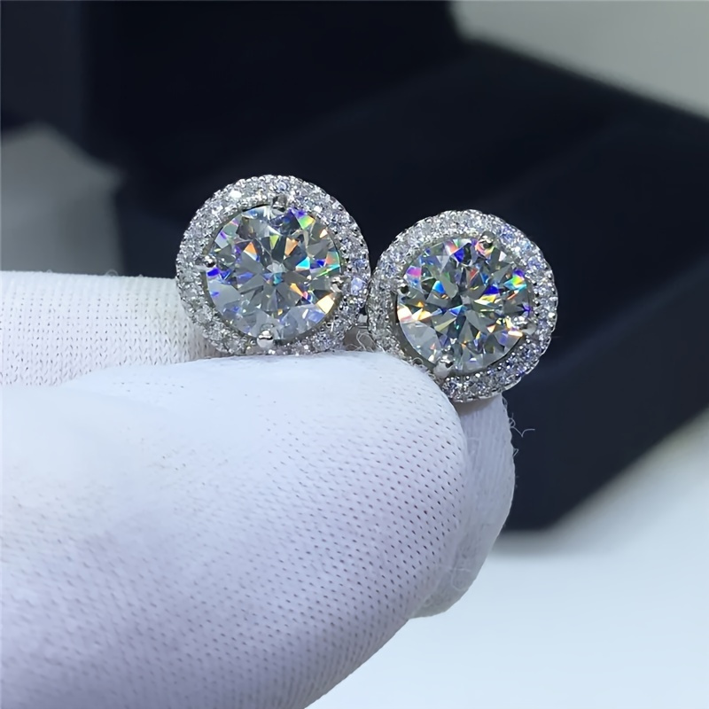 TEMU 925 Silvery Plate Earrings, Fashionable Classic Earrings, Christmas Gifts For Men, Ear Hooks, Earrings, Earrings, Ear Clips, Rings, Valentine's Day Gifts