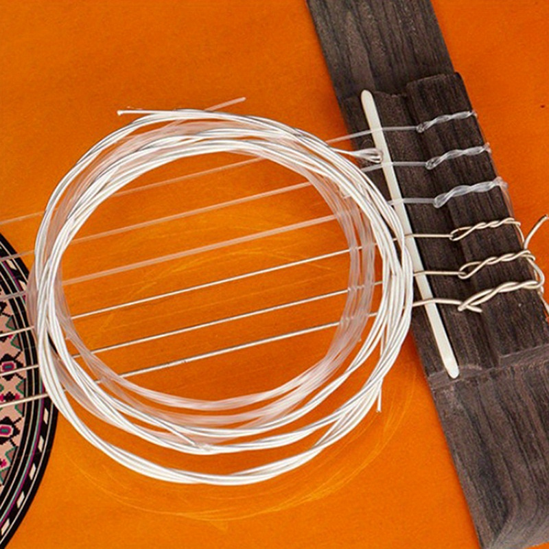 Image of 6pcs High-quality Nylon Silvery String Set For Classical Guitars - Enjoy Richer Sounds, Smooth And Durable Strings, Corrosion-resistant, Enhance And Extend