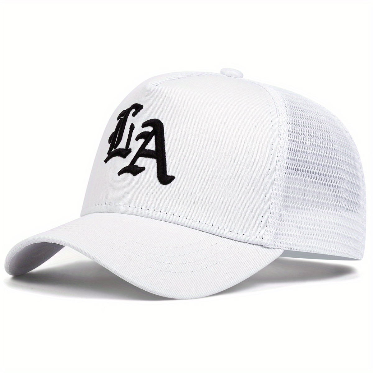 men's gothic letter la embroidered mesh baseball cap outdoor