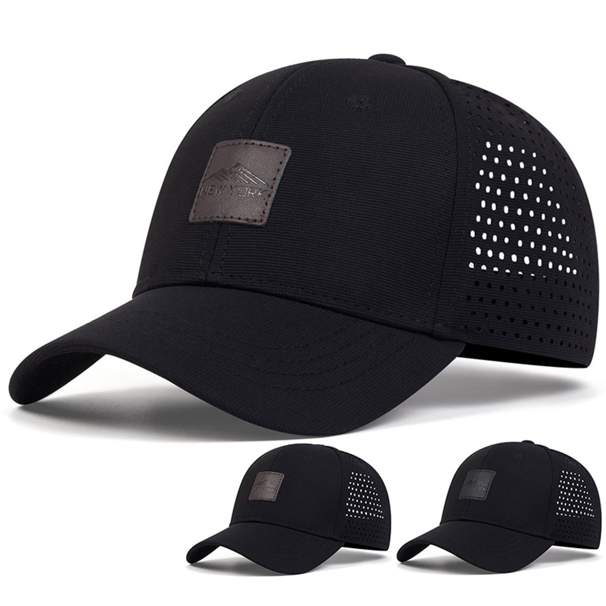

1pc Men's Casual Baseball Cap With Adjustable Strap, Lightweight Polyester Fabric, Breathable - Perfect For Outdoor Activities And Travel