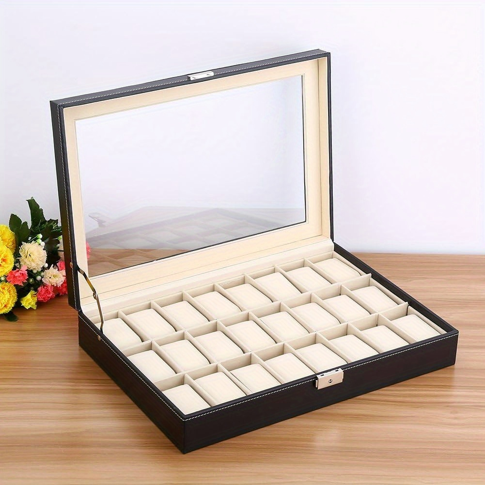 

1pc Keenso Box , 24 Storage For 24 Watches, For Display And Storage