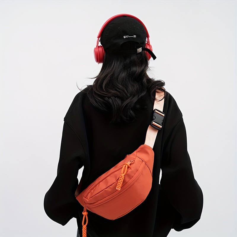 nylon crossbody chest bag casual trendy sports sling - Temu