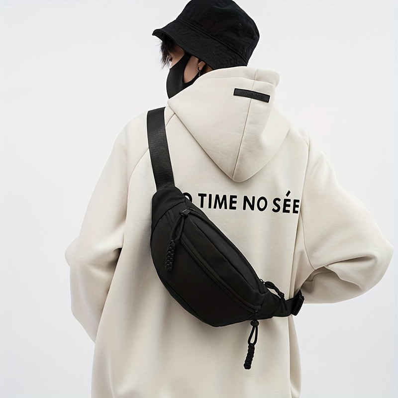 nylon crossbody chest bag casual trendy sports sling - Temu