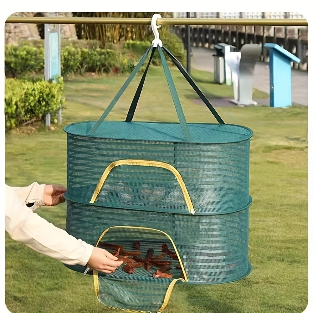 popular   multi specification foldable drying rack portable breathable   with zipper net dryer for shrimp fish fruits and vegetables drying racks details 4