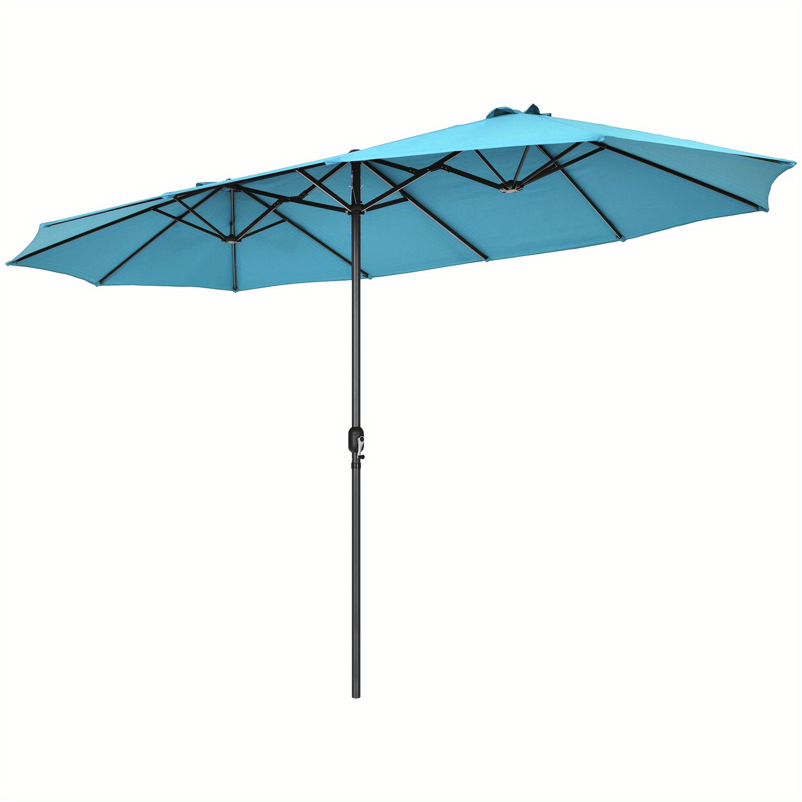 

Gymax 15ft Patio Double-sided Umbrella Outdoor Sun Shade Turquoise