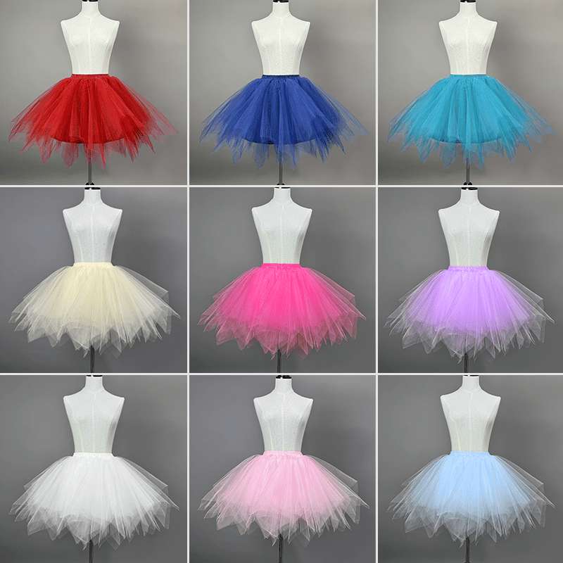 

Elegant Women's Ballet Tulle Tutu Skirt - Fashionable Princess Petticoat For Prom & Parties, Polyester