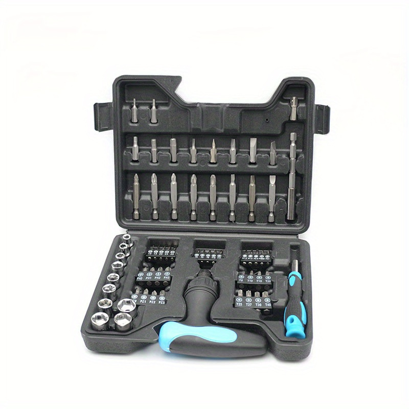 

63 Pcs Set Multi-functional Screwdrivers - Including Flat Head, Head, Plum Head, Hexagonal Head, Etc. - Durable Steel, Non Electric Household Maintenance Tool