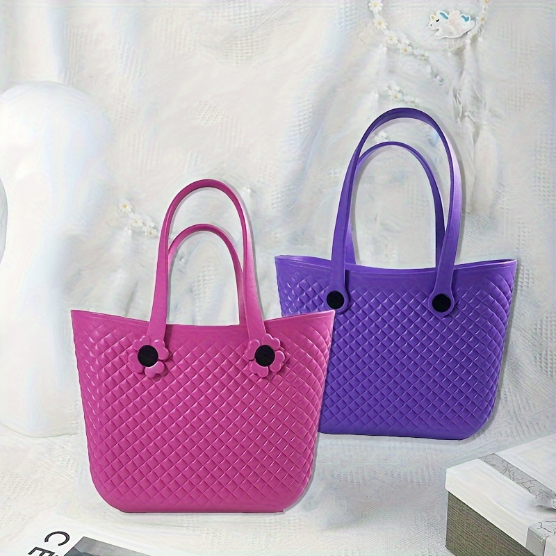 Tote Bolsas Loveclip Rubber Tote Bag With Holes Sold On Temu