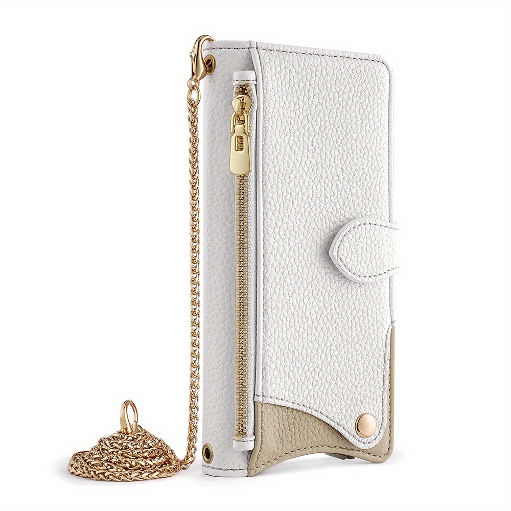 fashion ladies phone case bring a makeup mirror hardware chain large capacity wallet zipper wallet phone case for iphone 6 6s 6 6s 7 8 14 15 16 plus 7 8 se2 3 pro 11 12 13 14 15 16 pro max details 7