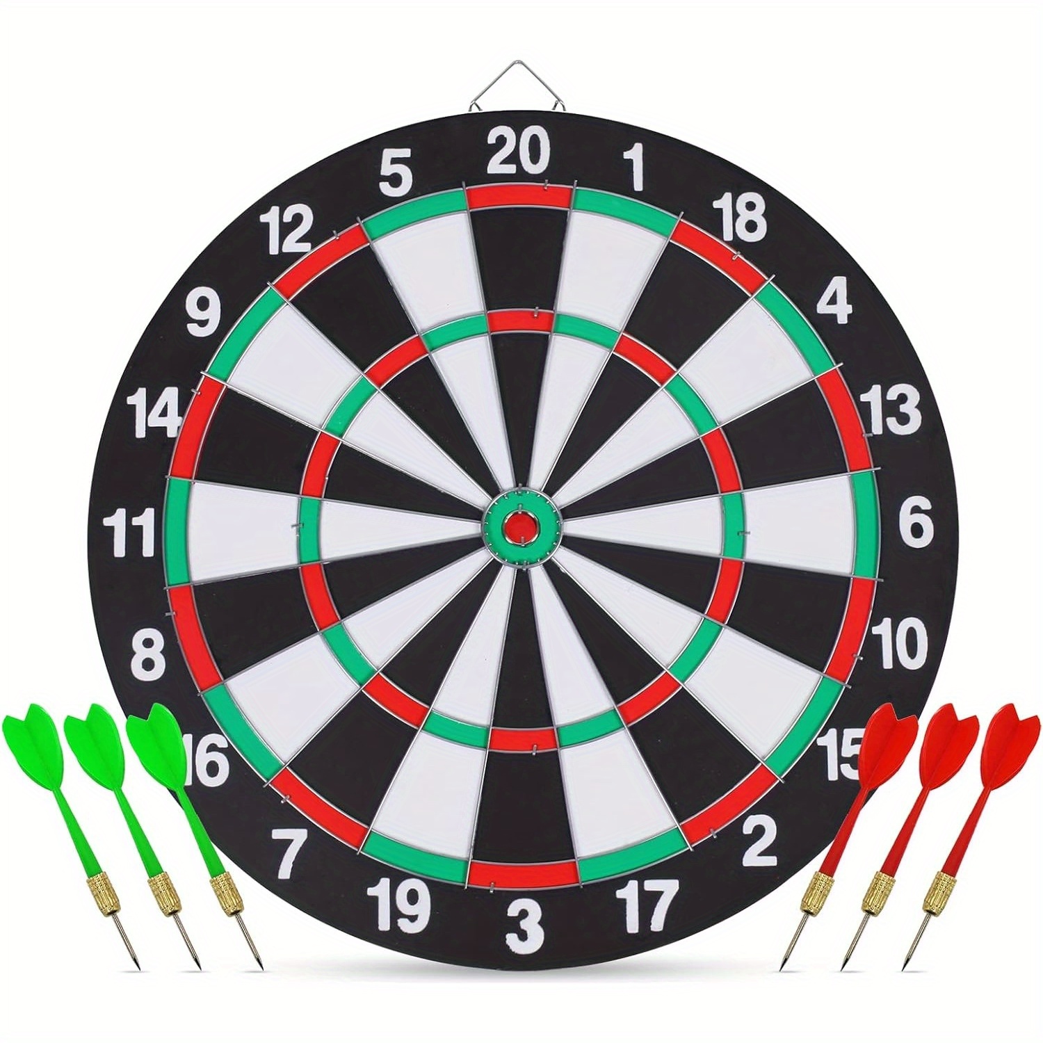 TEMU Dart Board Set, Double-sided 15 Inch Dartboard Game With 6 Steel-plastic Darts, Man Cave Stuff For Adults, Bars, , Billiard Rooms, Family