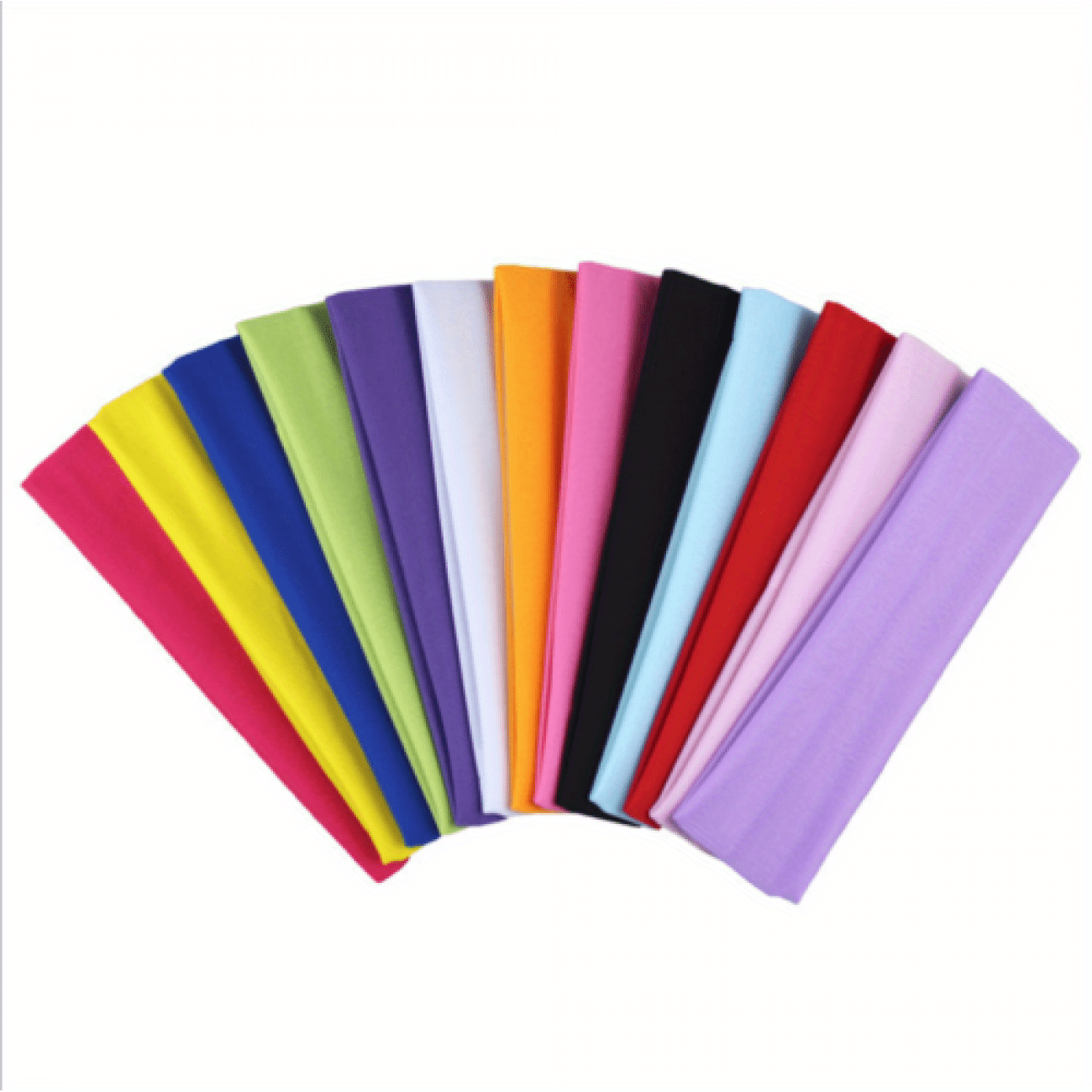 TEMU 13-pack Soft Stretchy Elastic Headbands - Vibrant For Women & Girls, Non-slip Hair Accessories For Workouts, Gym, Yoga, Ponytails, Buns & Braids, Head Bands Hair Accessories