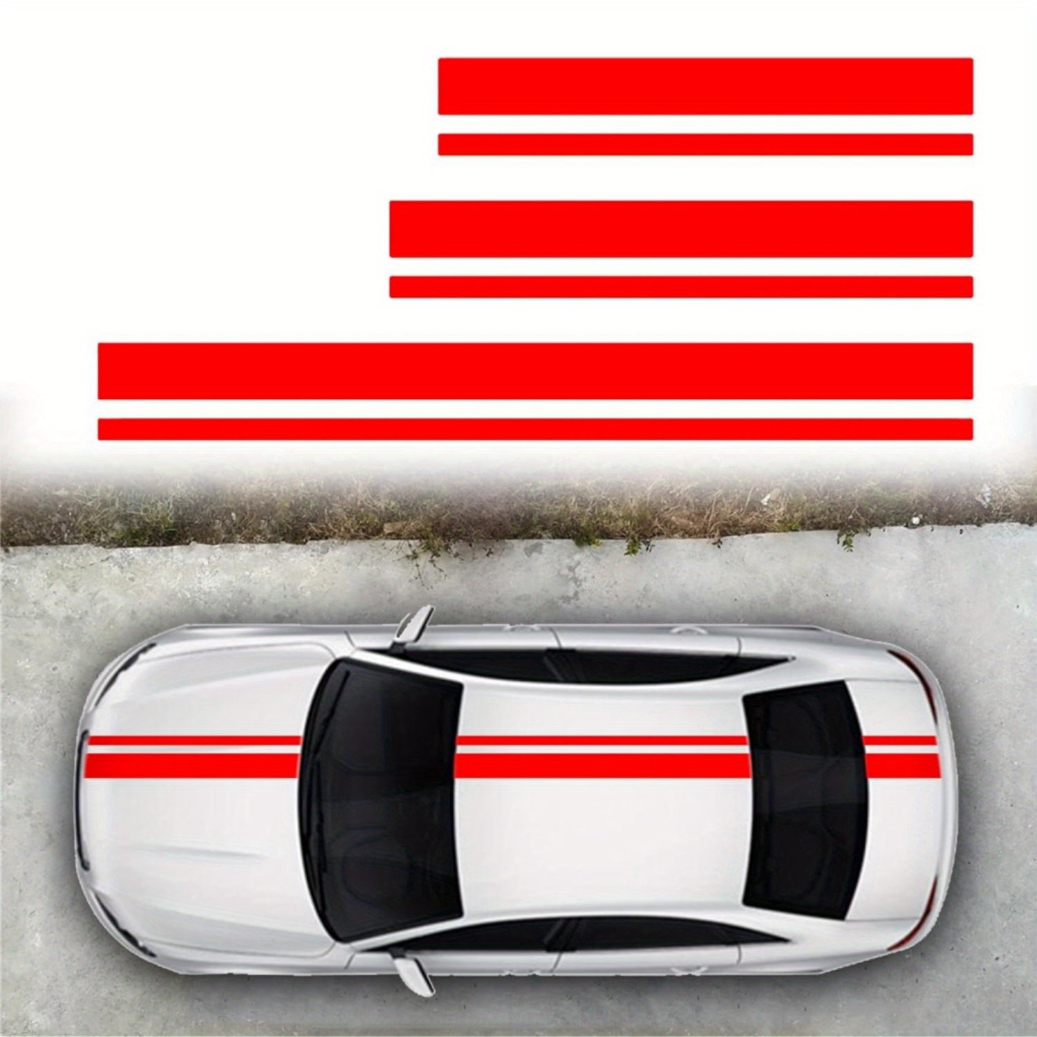 

3pcs Red Car Decal Set - & Graphics For , & - Install, -up Vehicles