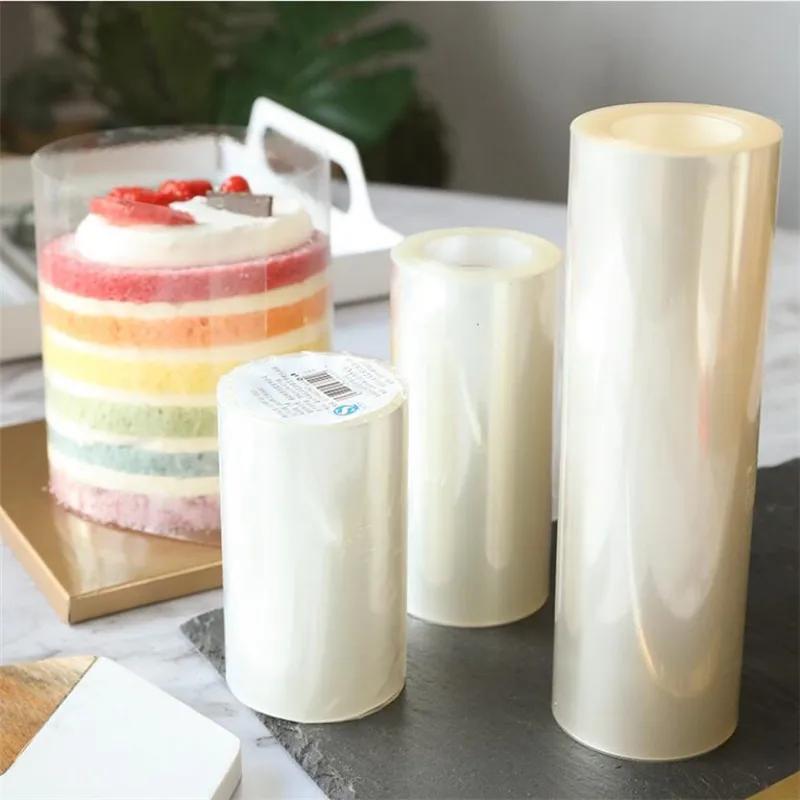 reusable   collar roll transparent acetate chocolate candy baking film latch closure cake carriers freezer safe 8cm x 10m 10cm x 10m details 1