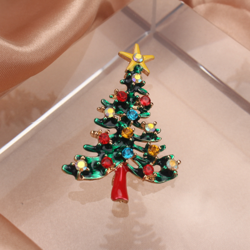 

1pc Christmas Tree Brooch, Suitable For Christmas Party Wear, Christmas Brooch