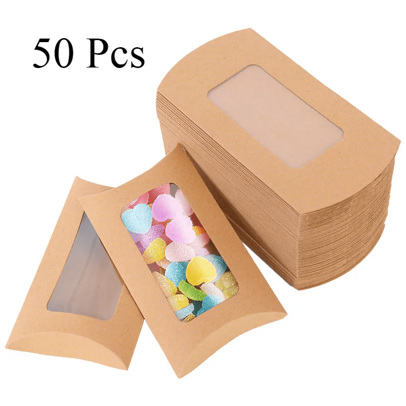 

50pcs Kraft Paper Candy Packaging Candy Box