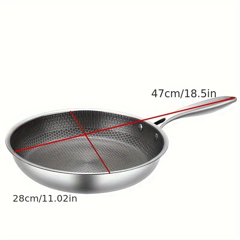 versatile stainless steel frying pan non stick   gas induction cooking   essential details 5