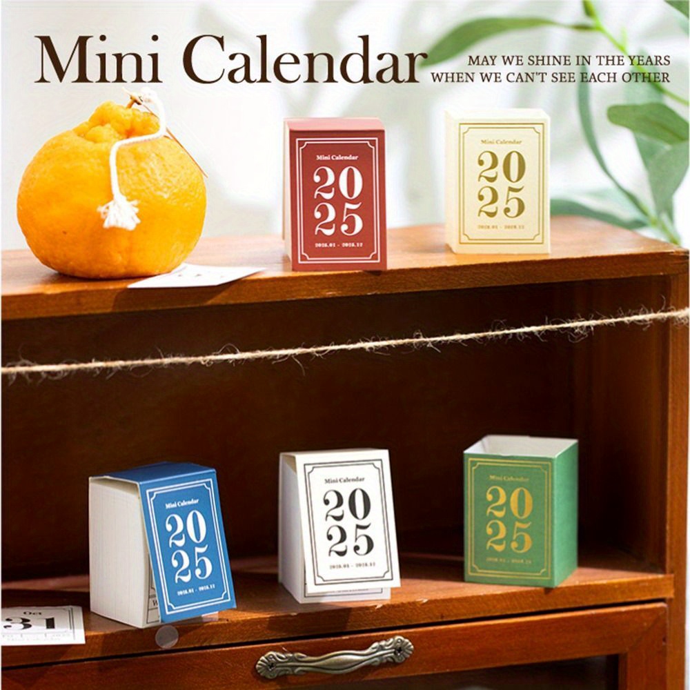 

367 Sheets Daily Tear-off Mini Desk Calendar 2025 - January To December Monthly Pocket Calendar With Portable Planner Stickers, Thick Paper School Calendar