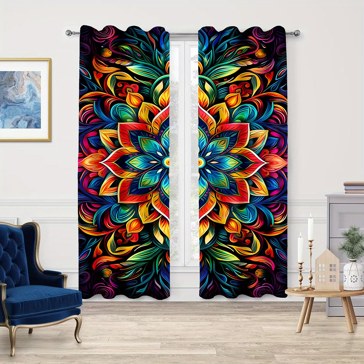 

2pcs Curtains Set - , Polyester, For , &