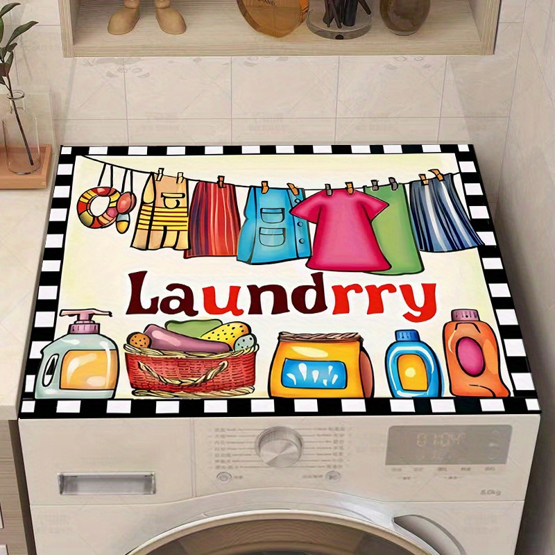 

1pc Printed Dish Drying Mat For Countertop, Absorption Pad, Mat, Bathroom Accessories, Polyester 100% Party Supplies