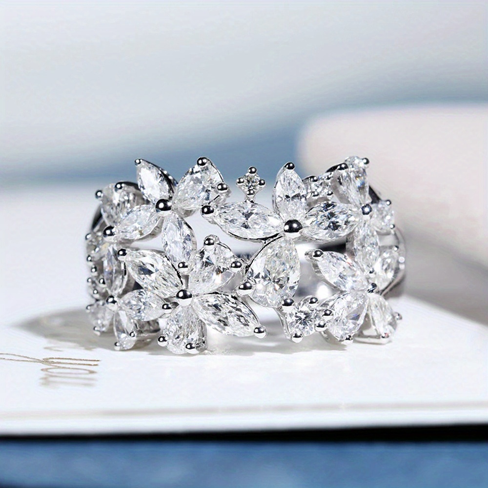

Bright Full Inlaid Ring Female Women's Wedding Luxury Popular Jewelry For - Hot Sale