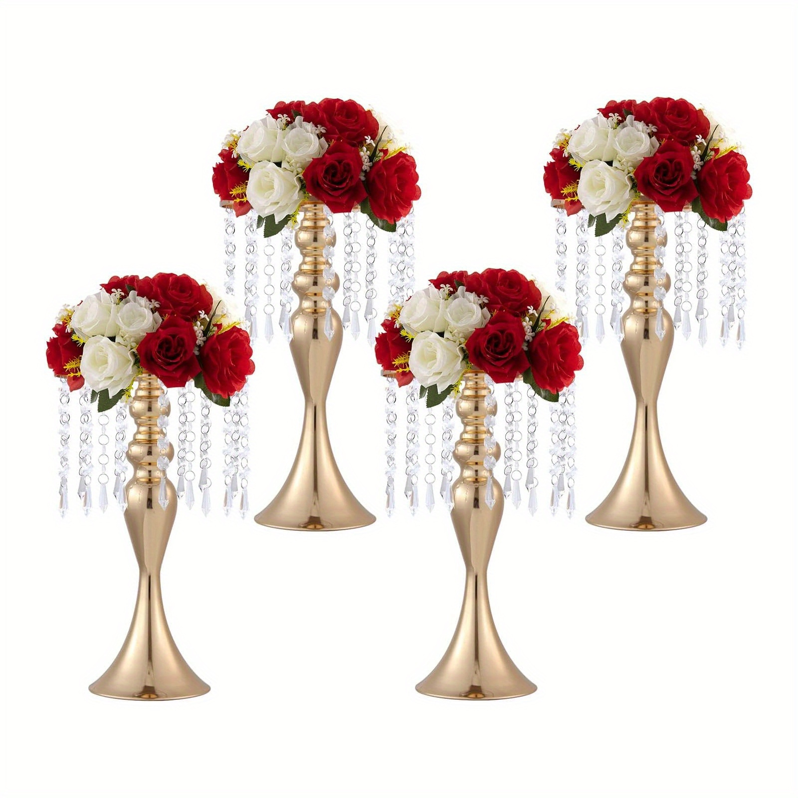 

4 Sets Golden Centerpieces Vase For Wedding Table, Wedding Flower Vase For Table Centerpiece, Metal Flower Vase For Wedding Anniversary Dinner Centerpiece Home Decor