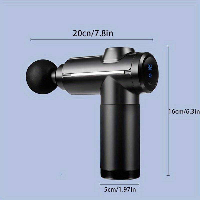 masajeador eléctrico portátil pistola masaje cabezales Temu