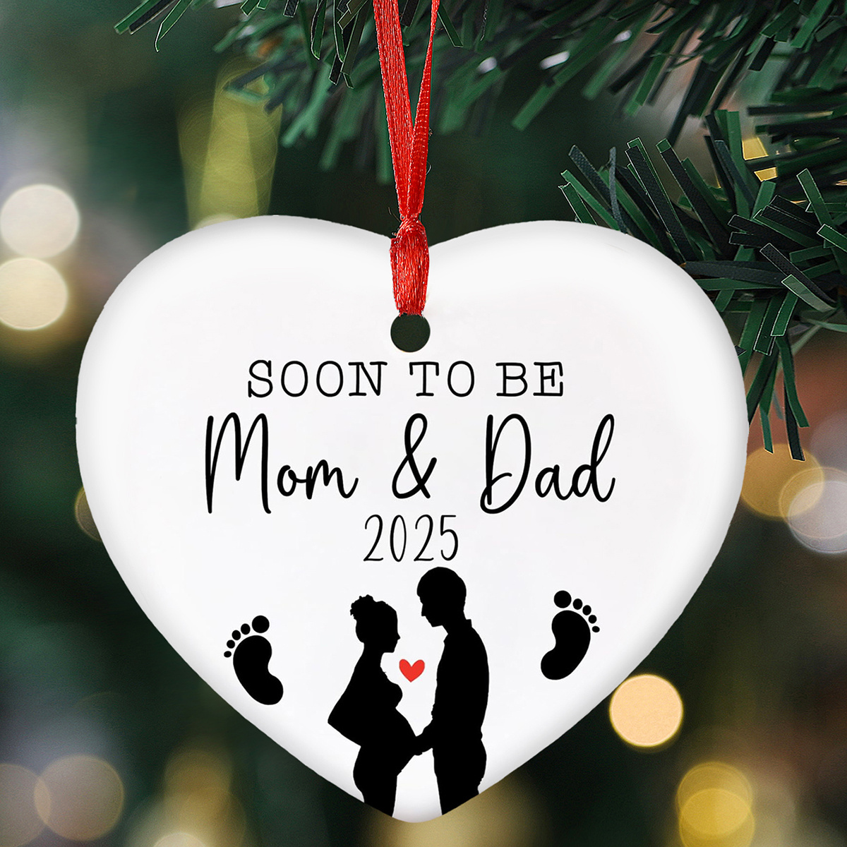 

[top-] -to-be Mom & Dad 2025 - Christmas Tree , Announcement For First-time