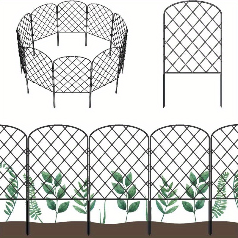 

19 Pack Decorative Garden Fence, Total 20ft (l) X 24in (h) Animal Barrier , Rustproof Metal Wire Section Edging Fencing Panel For Outdoor Patio Garden Yard, Arched