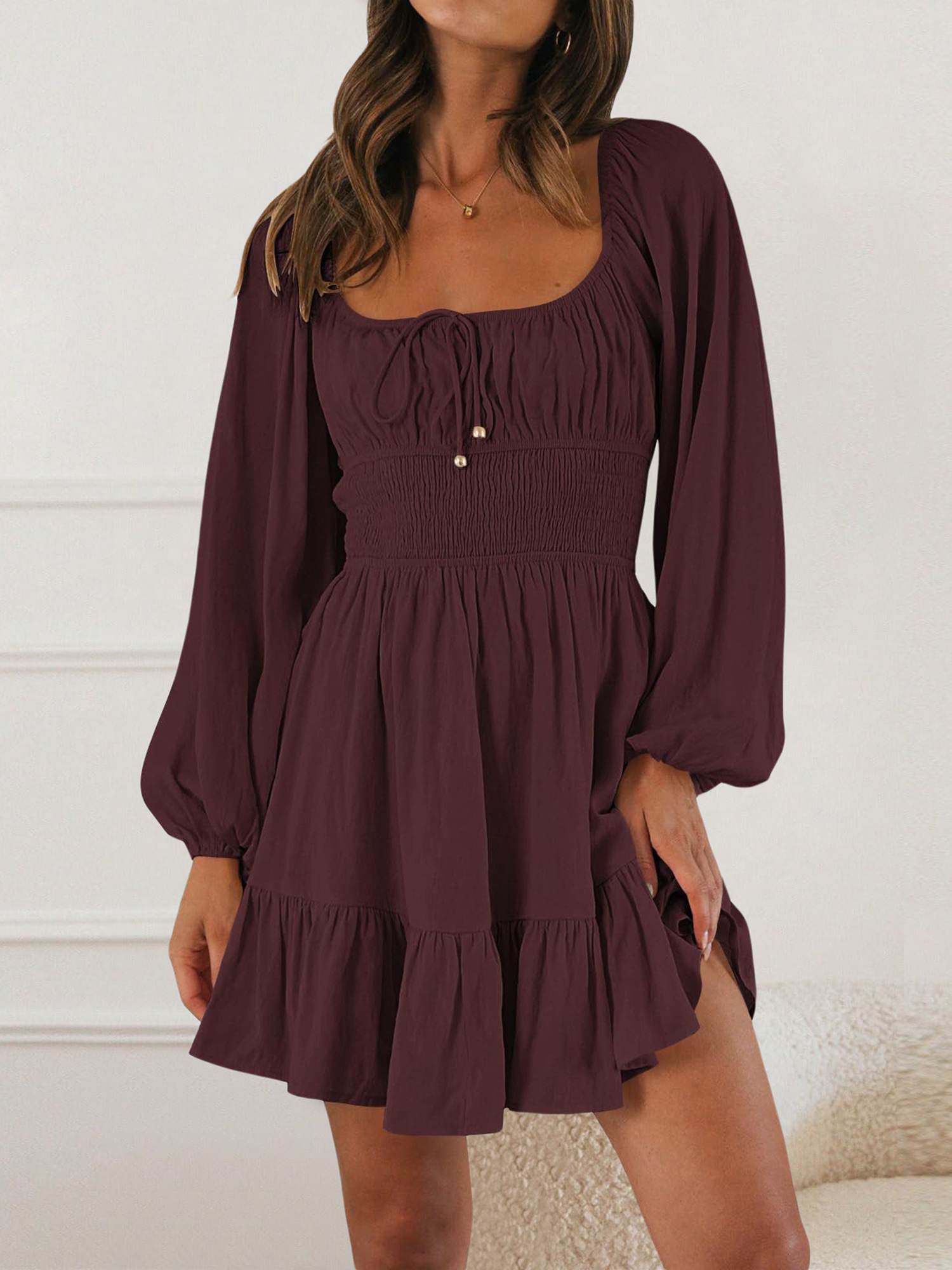 chinese dress ladies Long Sleeve Bellevue Mini Dress main image 0