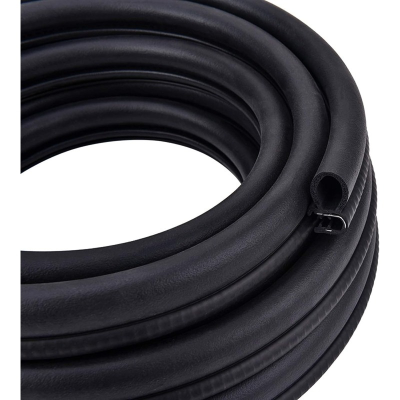 TEMU 20ft Car Door Seal Strip Trim Rubber With Side Bulb | Universal Weatherstrip For Cars, Boats, Trucks, Rvs And Home Applications, Made Of Rubber