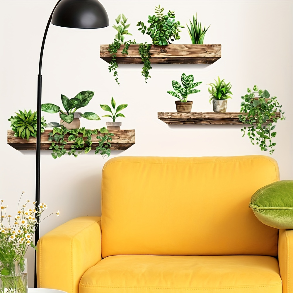 

1pc Of Plant Wall Stickers, Style, Suitable For Office, Lounge, Teen Dormitory, Classroom, And Library Adhesive Decals.