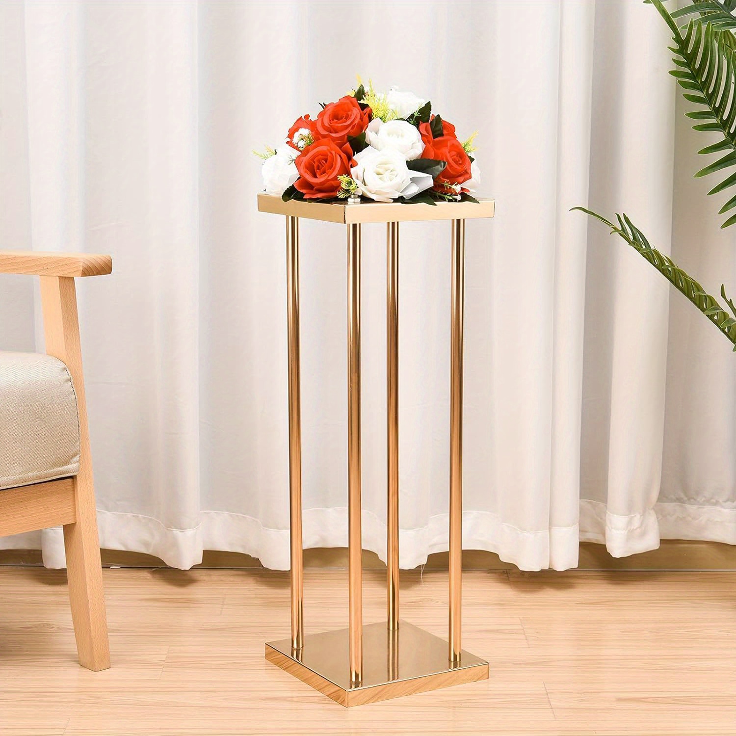 

Wedding Centerpiece Flower Stand For Table, 23.6 In Vases For Wedding Table Decorations Events, Paty Display Stand Metal Christmas Gift