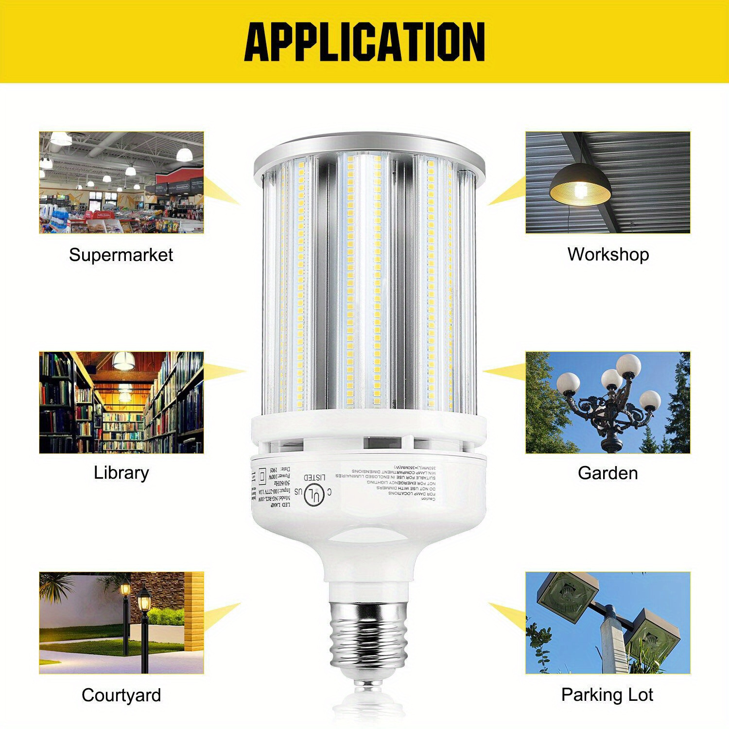 Corn Bulb Base E39 Led Corn Light 5000k 18 Replacement - Temu