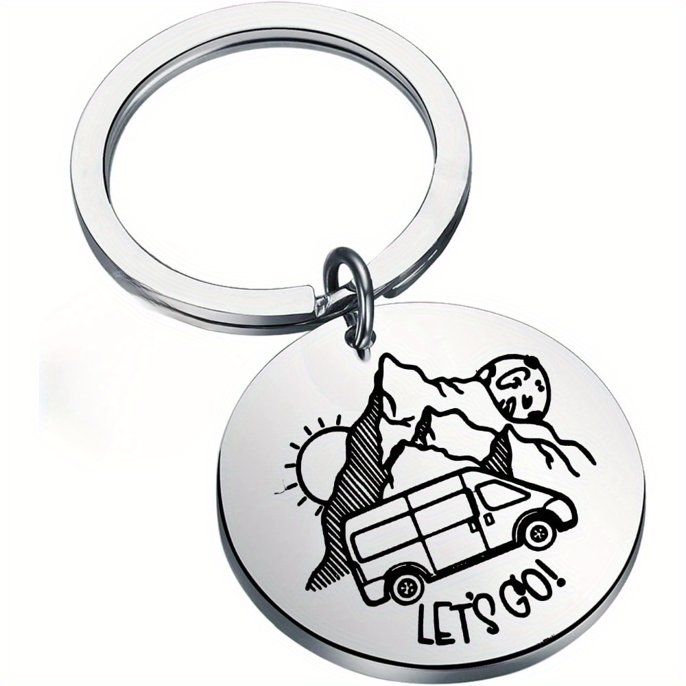 Stainless Steel Keychain - For Outdoor Lovers, , And , Camping Additions