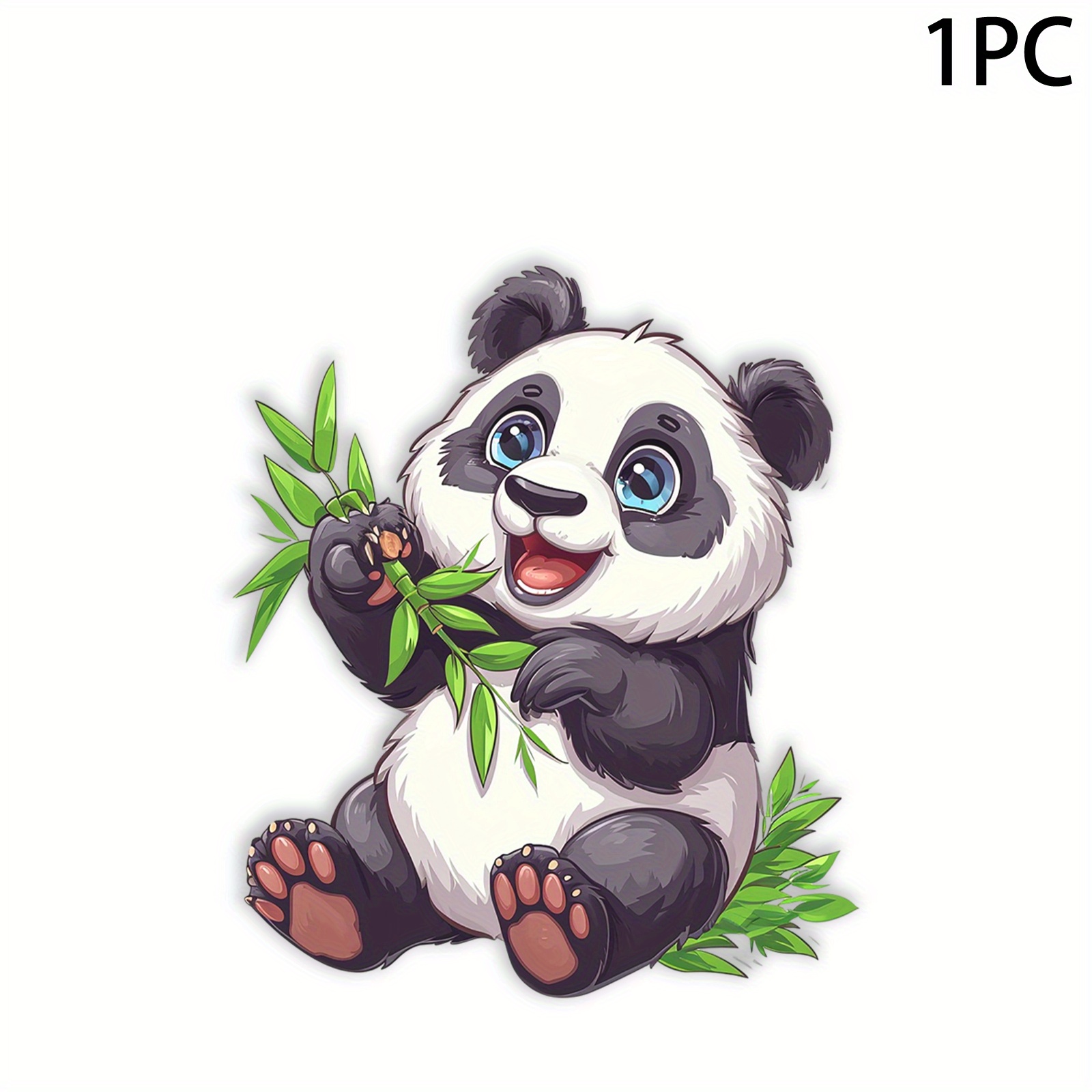 TEMU Happy Panda Bamboo Stickers For Laptop, Water Bottle, Macbooks, Car, Truck, Van, Suv, Motorcycle, Vehicle, Paint, Window, Wall, Cup, Toolbox, Guitar, Scooter, Decals, Auto Accessories - Made Of Pvc