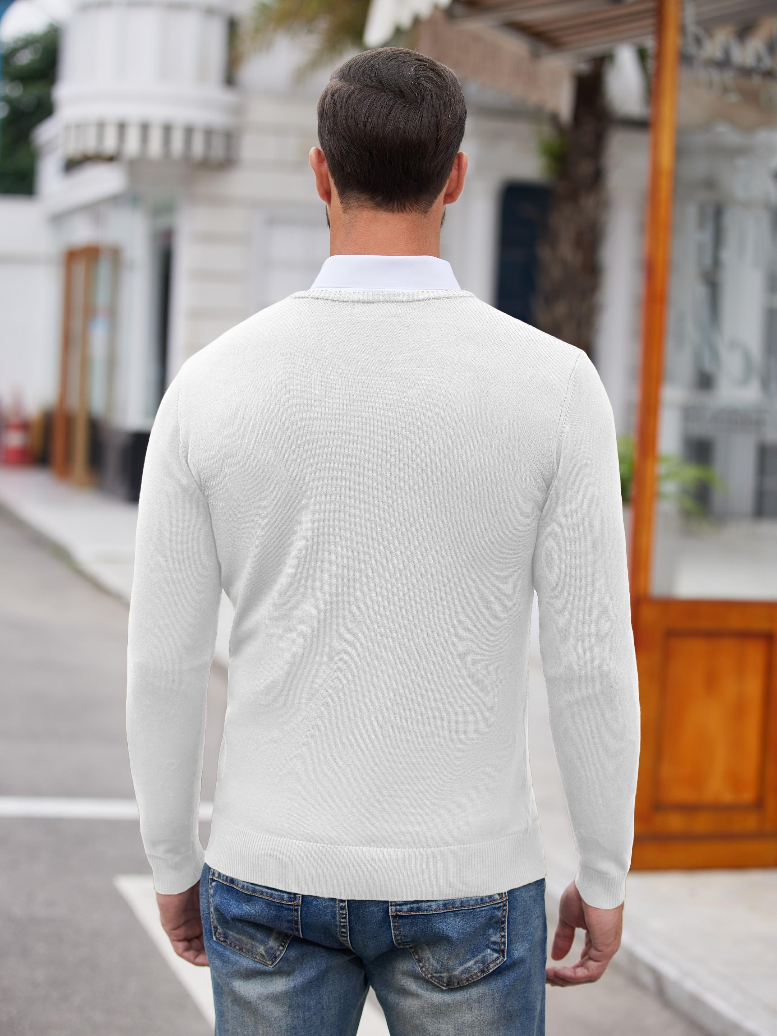 mens fit dress sweater lightweight crew neck - Temu