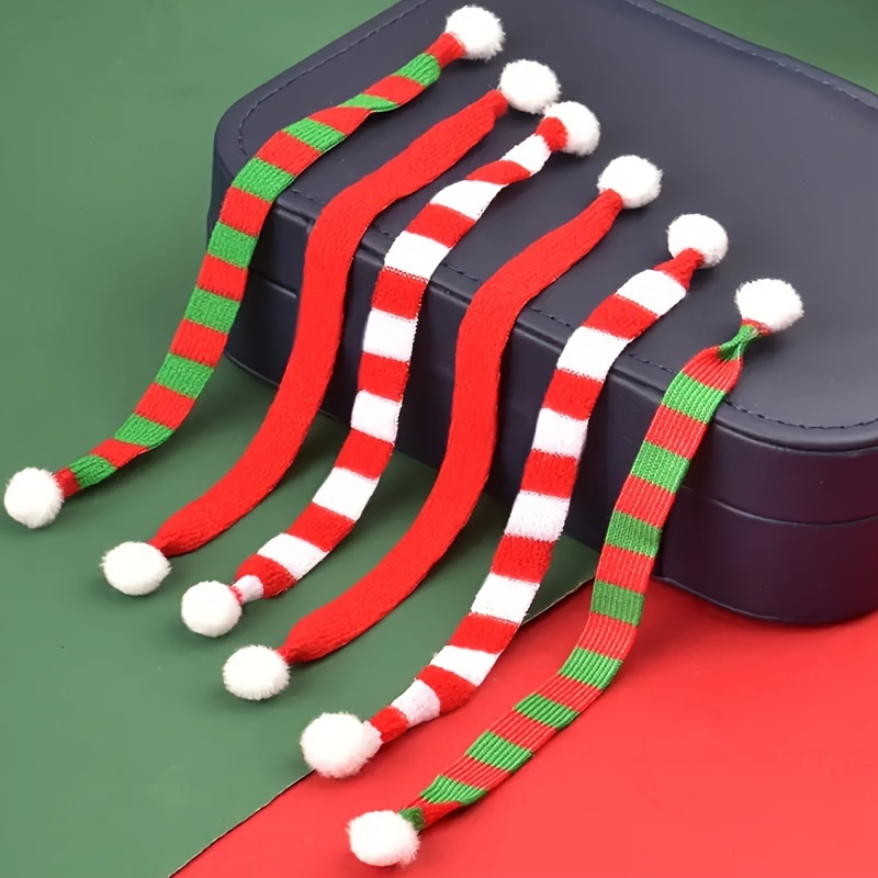 Amosfun Weihnachtsmützen Set – Nikolausmützen Mit Weißem Plüschrand, Rot & Grün, Für Partys (Größe M)