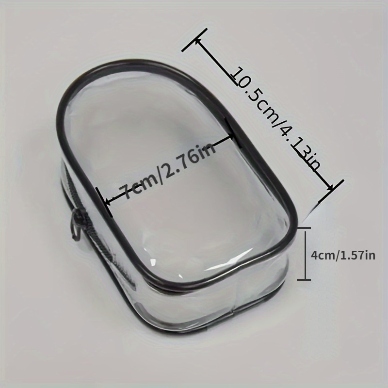 1pc Clear Plastic Charger and Cord Organizer Mini Bag, Portable Earbud and Cable Storage Case, Protective Travel Pouch with Keychain for Accessories