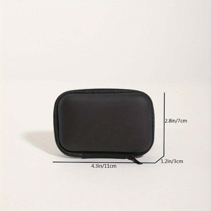 1pc Portable Electronics Organizer Bag - Hard Shell Travel Case for Headphones, Charging Cables, USB Charger - Plastic Mini Storage Pouch for Earbuds, Data Cables, Mobile Phone Accessories