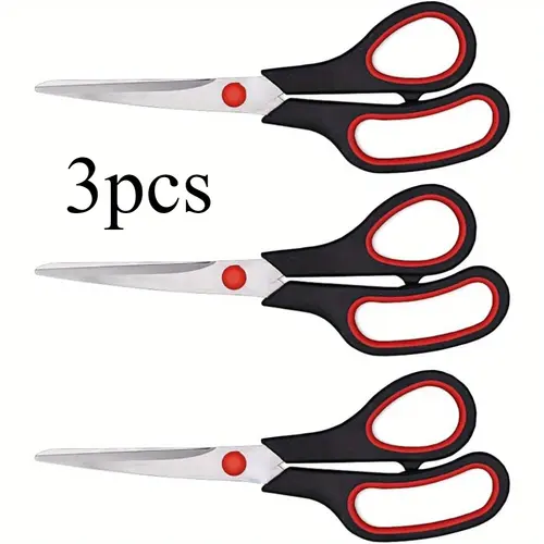 3pcs stainless steel scissors set grip multi purpose shears for office home crafting with non electric manual power supply