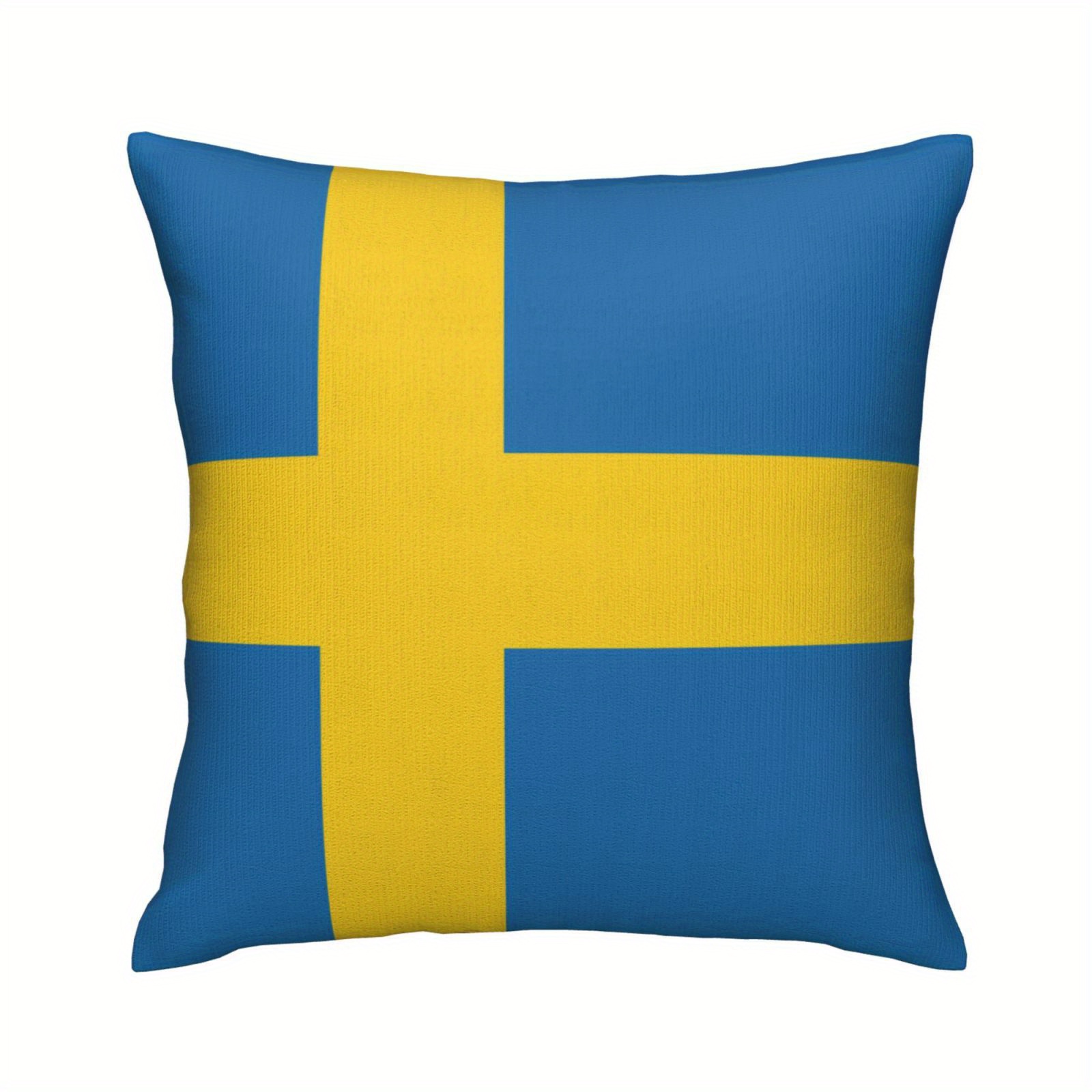 

Sweden Soft Plush Pillowcase 18x18in - Double-sided, Zip Closure, Machine Washable - Living Room & Party Decor