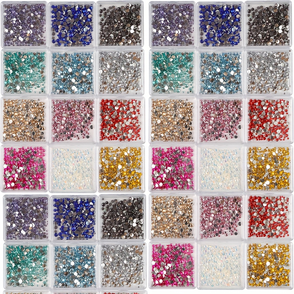 

86400pcs Nail Art Rhinestone Set Flat Back Glass Rhinestones Mixed Color/ Shape Crystal Shining Flatback Rhinestone Decorations For Nailsart Dlye