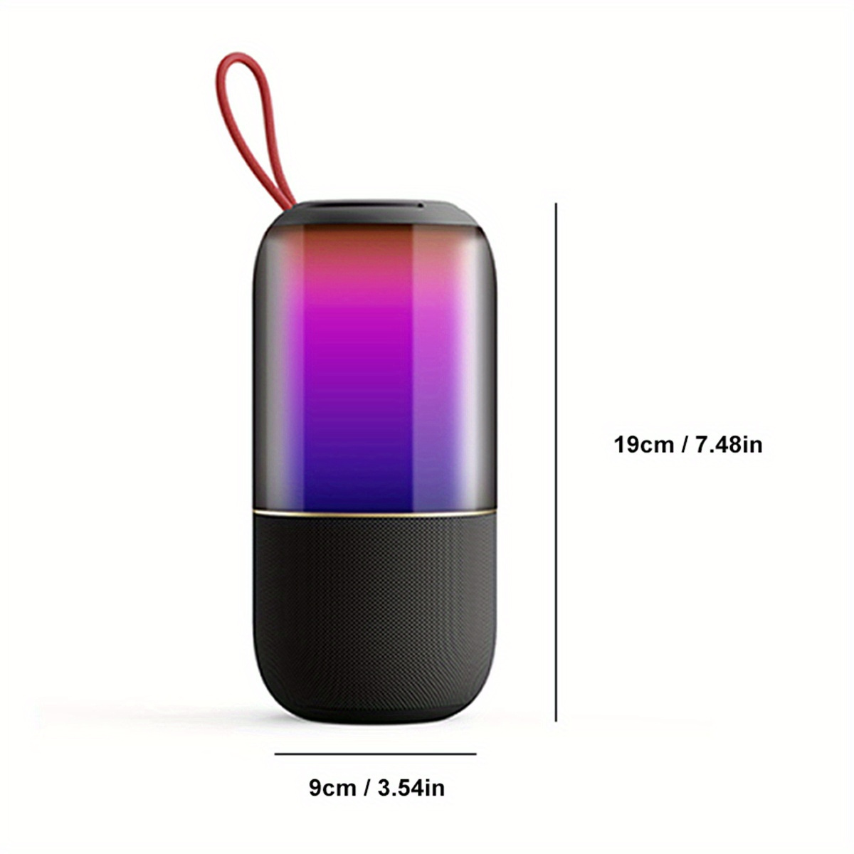 TEMU Multifunctional Wireless Speaker, Portable Outdoor Speaker - 3d Surround Sound, Rgb Light, Stereo Subwoofer, Calling, Usb Charging - Amplifier