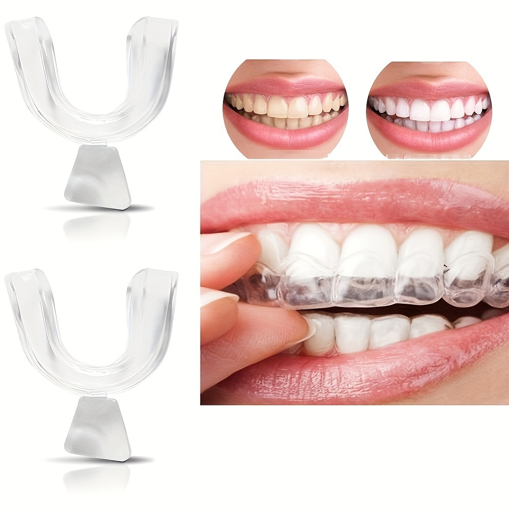 TEMU 2 Pieces Dental : And Clenching, Protect Your Teeth While Sleeping - Silicone Material